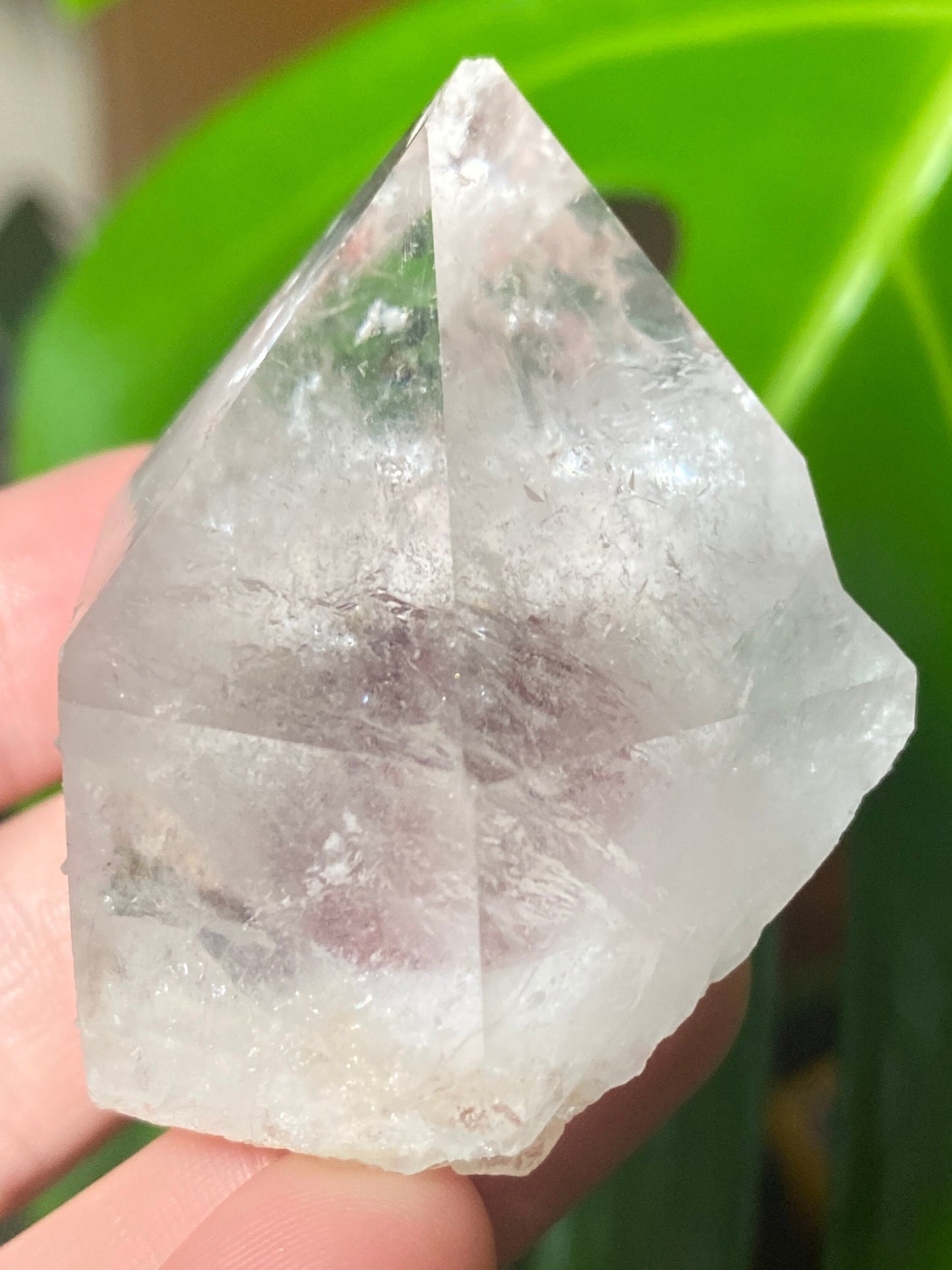 Stunning Inclusions Garden Quartz Amethyst Epidote Crystal Point Raw Mineral Thumbnail Collectors Specimen GA10 42g