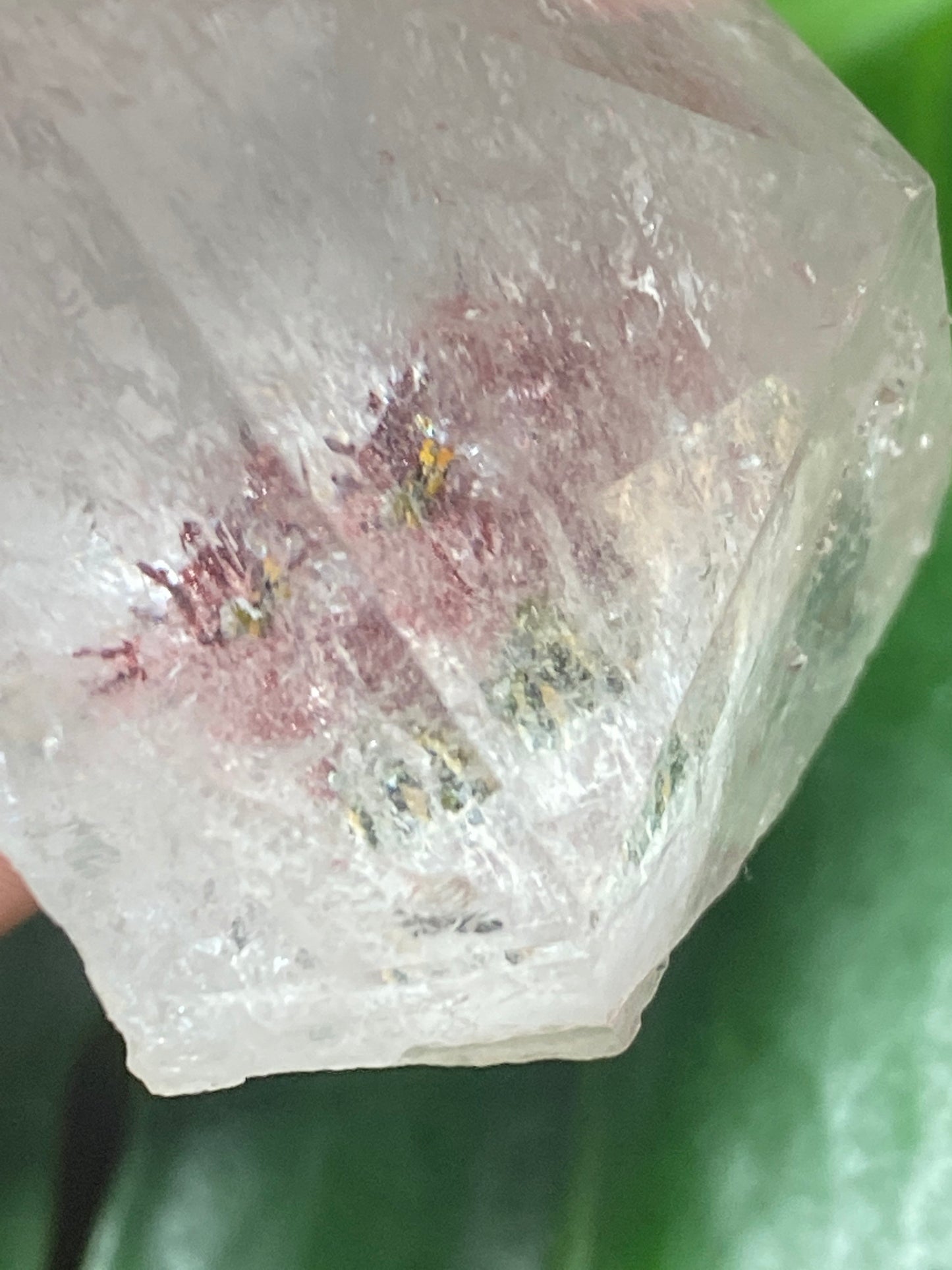 Stunning Inclusions Garden Quartz Amethyst Epidote Crystal Point Raw Mineral Thumbnail Collectors Specimen GA10 42g