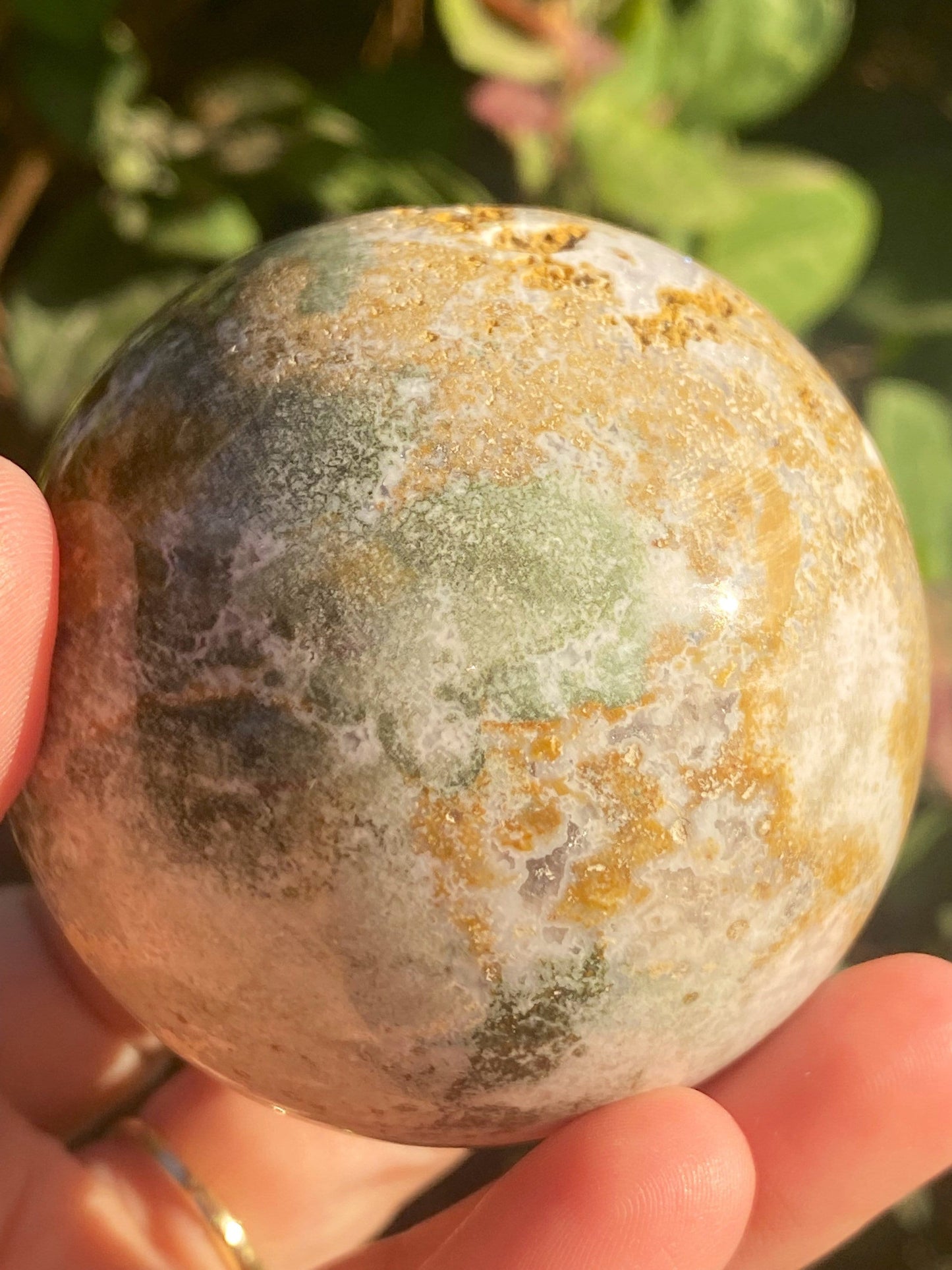 Caribbean Calcite Sphere ~ Polished Natural Stone Crystal ~ 50mm