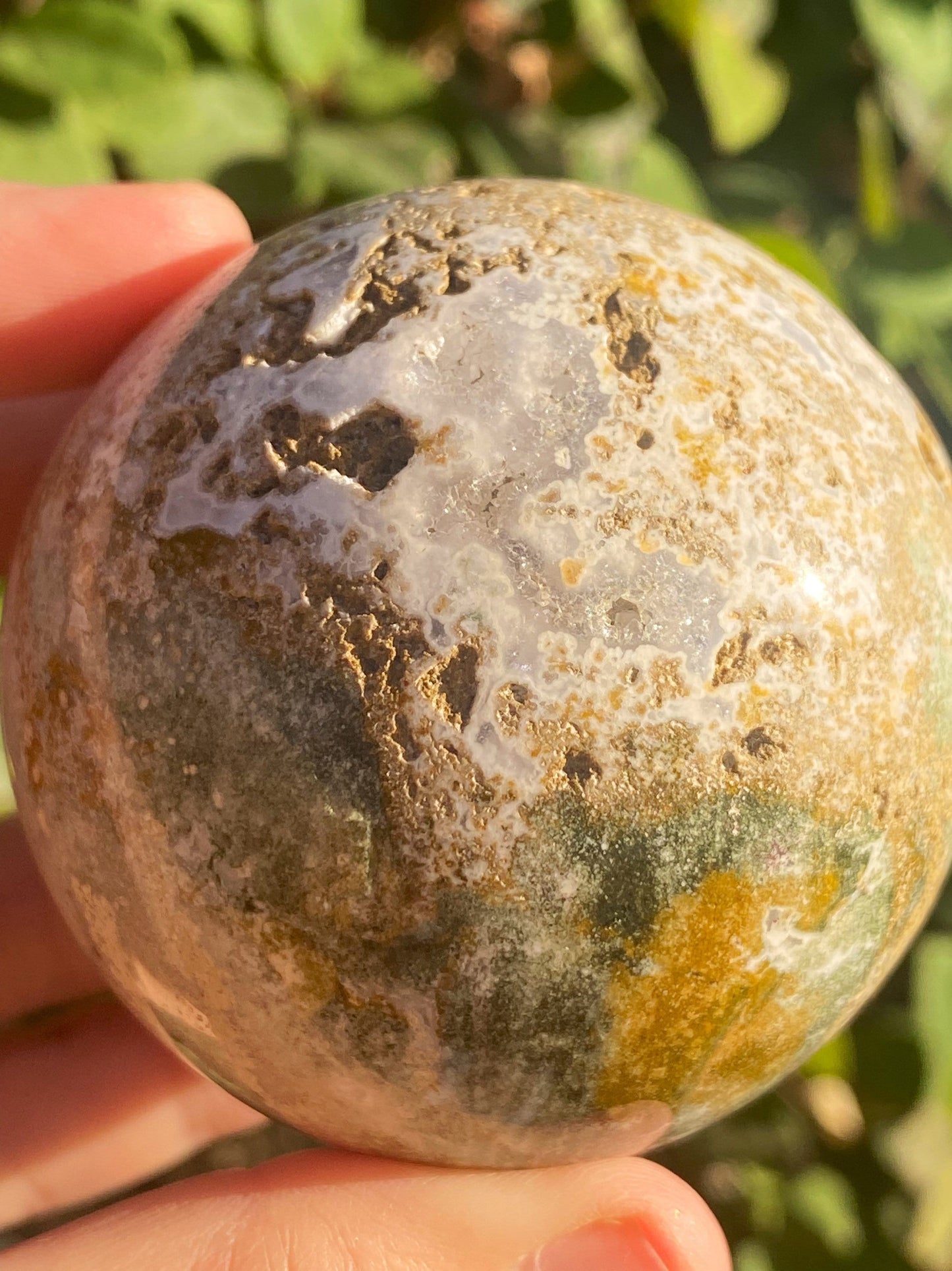 Caribbean Calcite Sphere ~ Polished Natural Stone Crystal ~ 50mm