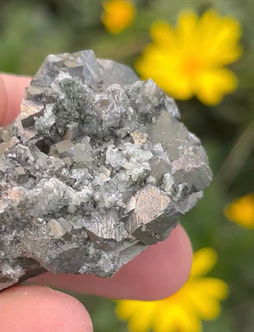 Pyrite Quartz Microcrystalline Cluster Raw Mineral Specimen