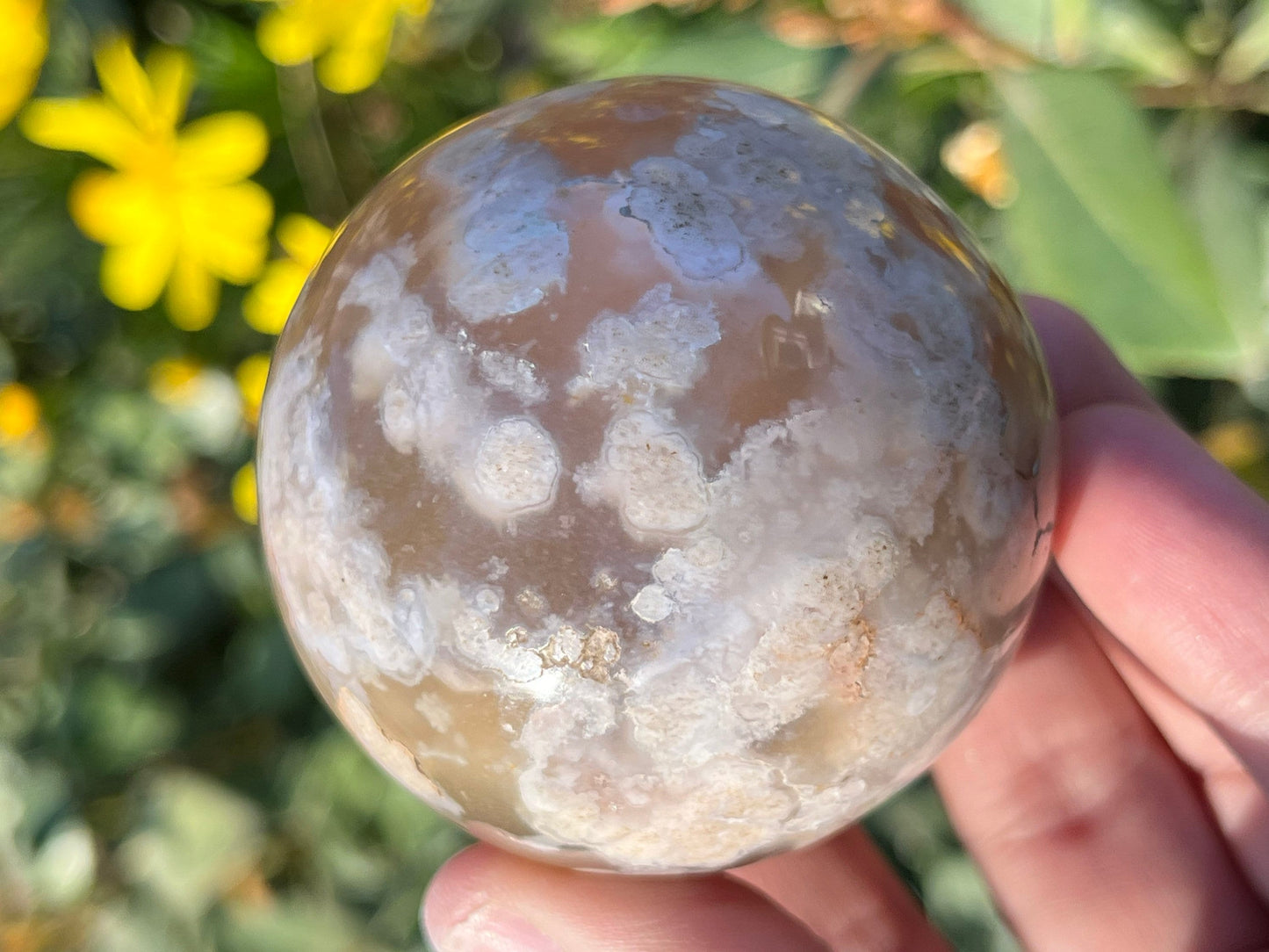 Flower Agate Sphere ~ Polished Natural Stone Crystal