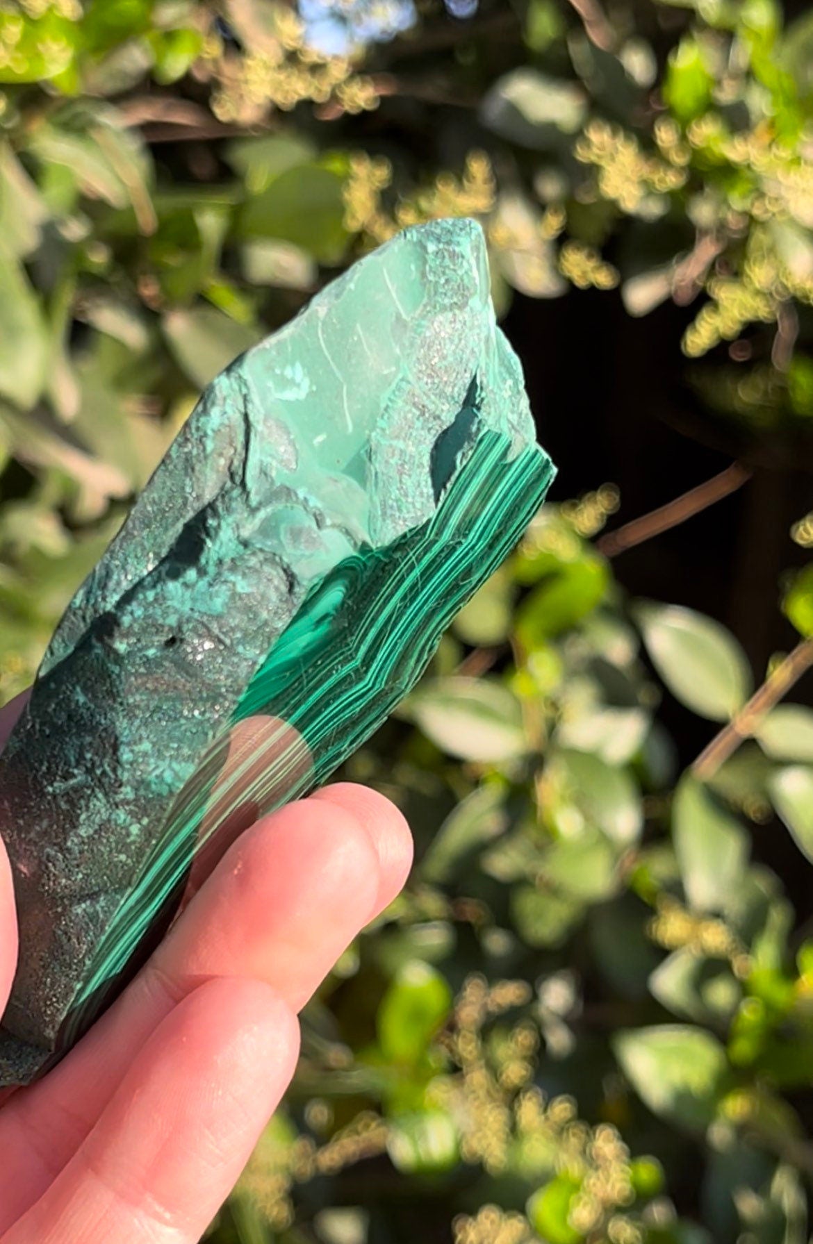 Malachite Slab Freeform Natural Raw Semi Polished Minerals Crystals ~ Crystal Stone Carved Decor Display Crystal