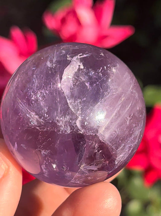 Rainbows! Sparkly Amethyst Sphere | Gem Grade Amethyst Sphere | Crystal Sphere