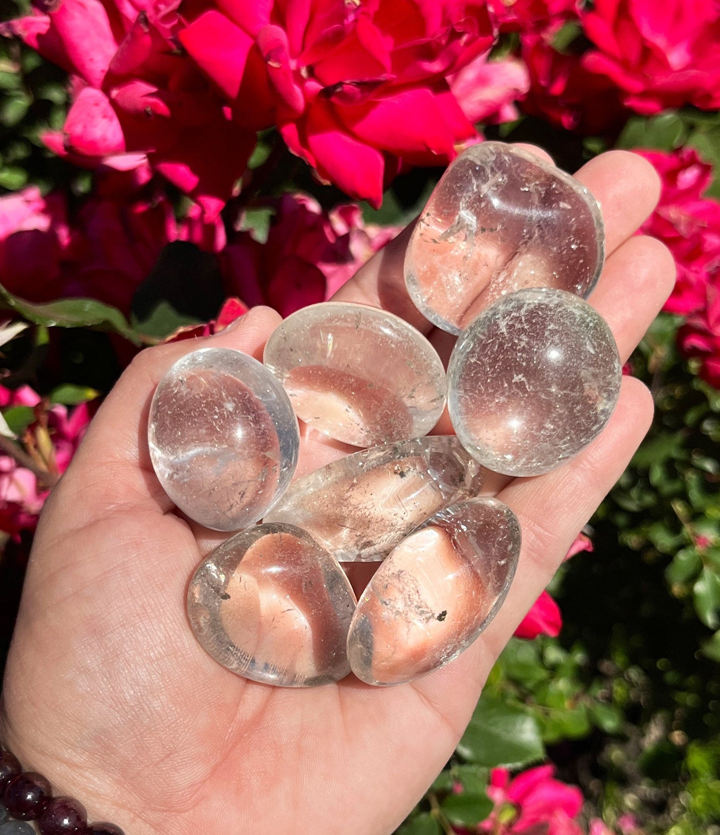 Ultra Clear High Quality Garden Quartz Tumbles Palm Stone ~ Pocket Stones Minerals Crystals ~