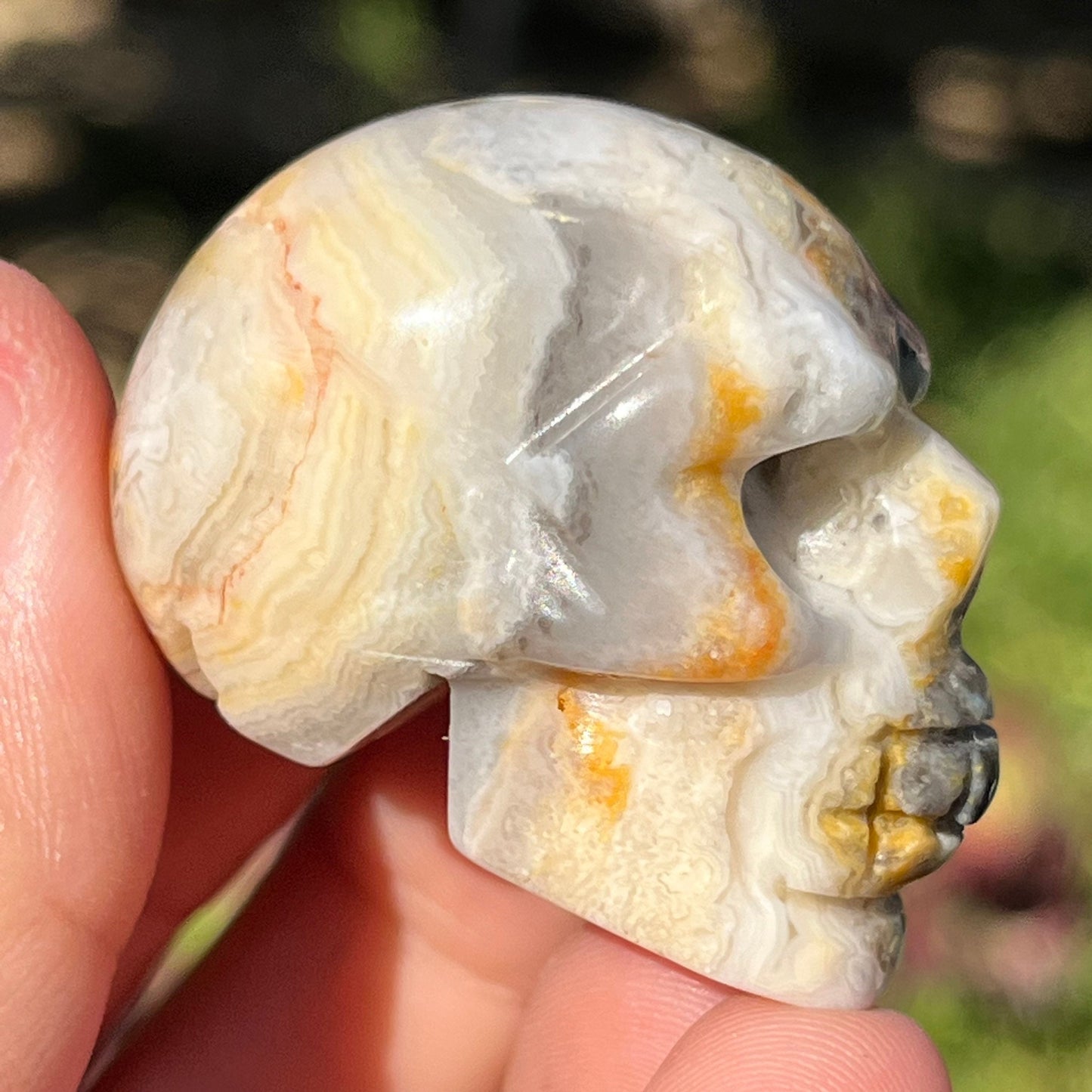 2” Crystal Mini Skull Polished Natural Carved Stone Carved Minerals ~ Human Skull Art Carving Skulls