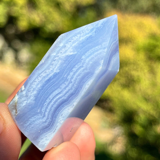 AAA Grade Druzy Blue Lace Agate Tower Polished Natural Stone Crystal ~ Minerals Crystals
